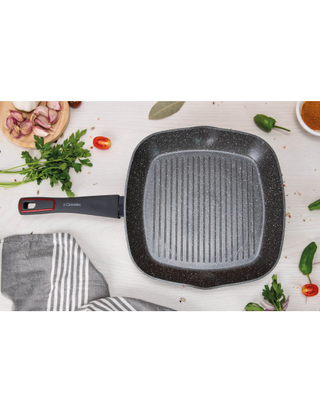 Sartén Grill 28 x 28 x 4,5 cm Grey