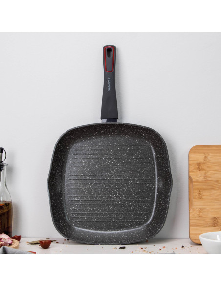 Grill pan 28 x 28 x 4,5 cm Grey