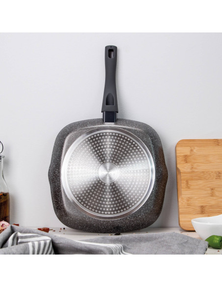 Sartén Grill 28 x 28 x 4,5 cm Grey