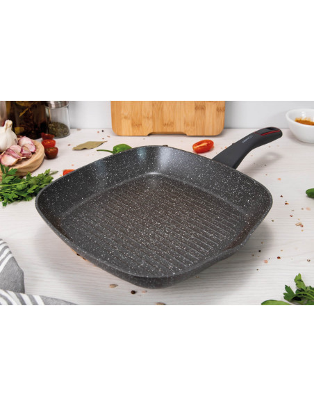 Grill pan 28 x 28 x 4,5 cm Grey