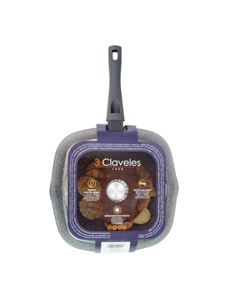 Grill pan 28 x 28 x 4,5 cm Grey