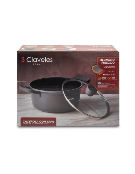 Cocotte avec couvercle Ø 20 cm. Dark