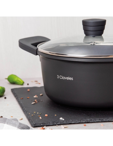 Cocotte avec couvercle Ø 24 cm. Dark