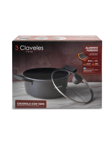 Cocotte avec couvercle Ø 24 cm. Dark