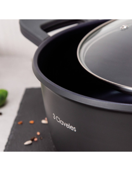 Cocotte avec couvercle Ø 28 cm. Dark