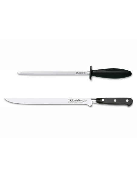 Set Couteau á Jambon Forgé et Fusil