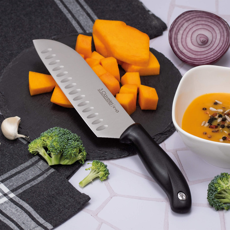 Cuchillo Santoku Alveolado Evo