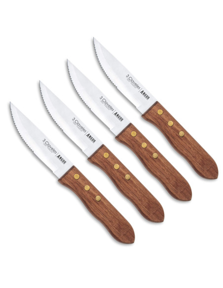 Set 4 Cuchillos Chuleteros Angus