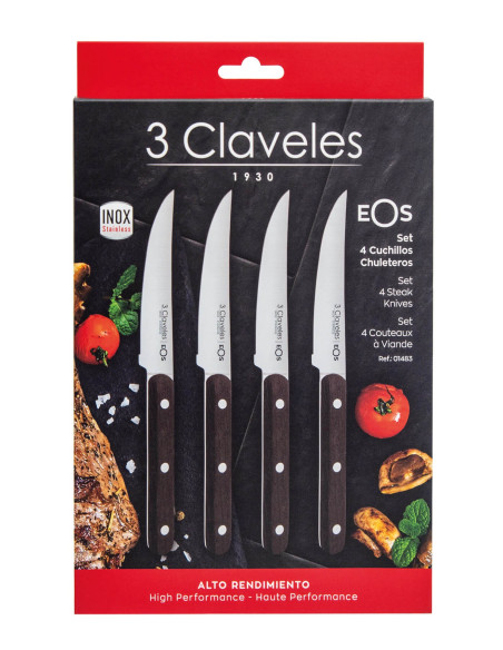 Set 4 Cuchillos Chuleteros Eos