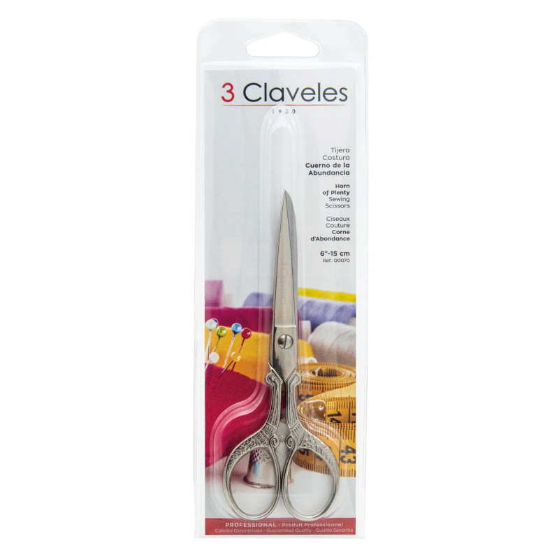 Ciseaux Couture Corne d'Abondance | 3 Claveles