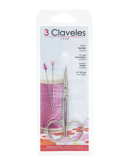 Curved Embroidery Scissors | 3 Claveles