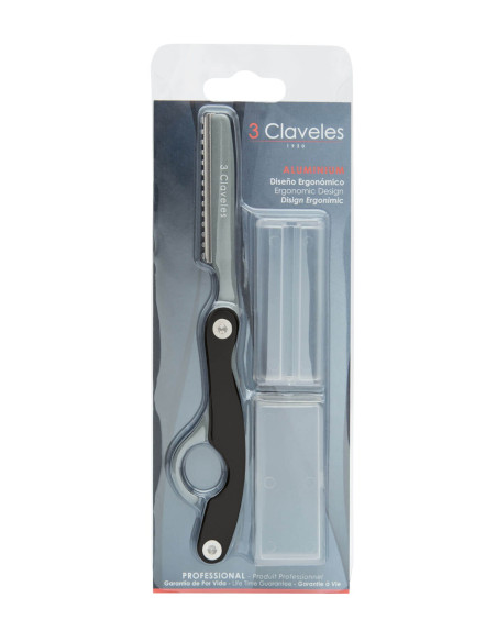 Rasoir Coiffure Noir Ergo | 3 Claveles