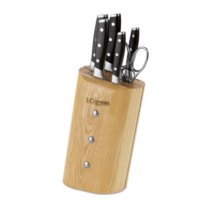Toledo Ash Cutlery Block | 3 Claveles