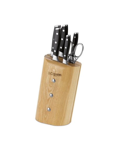 Toledo Ash Cutlery Block | 3 Claveles