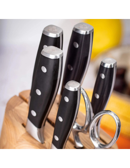 Toledo Ash Cutlery Block | 3 Claveles