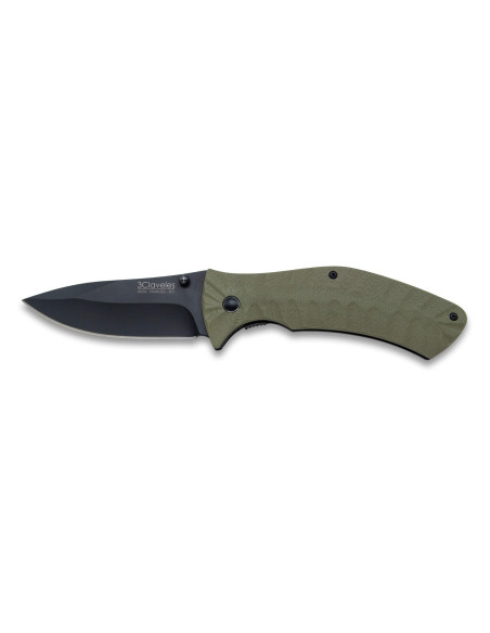 Navaja Jungle acero 3Cr verde | 3 Claveles